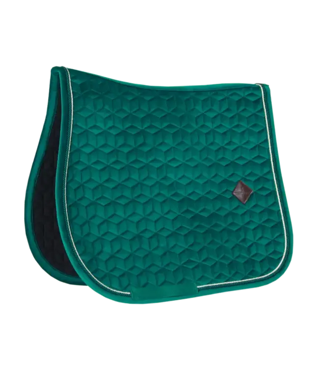 Kentucky Horsewear Saddle Pad Dark Green Velvet Jumping