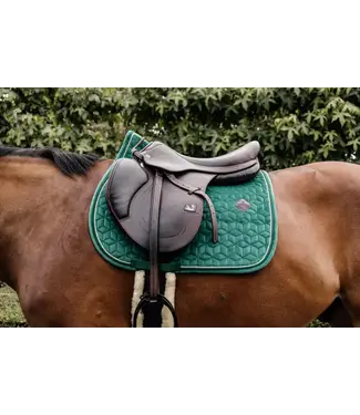 Kentucky Horsewear Saddle Pad Dark Green Velvet Jumping