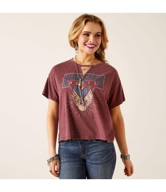 Ariat T-Shirt Rock n Roll Tawny Port