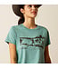 Ariat T-Shirt Wholesome Heffers Ocean Blue Heather