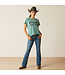 Ariat T-Shirt Wholesome Heffers Ocean Blue Heather