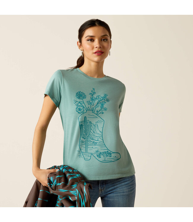 Ariat Garden Boot Ocean Blue Heather T-Shirt