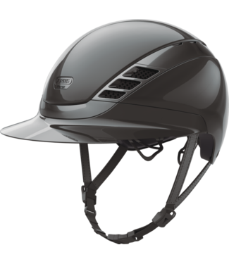 ABUS AirLuxe Chrome Shiny Black Riding Helmet