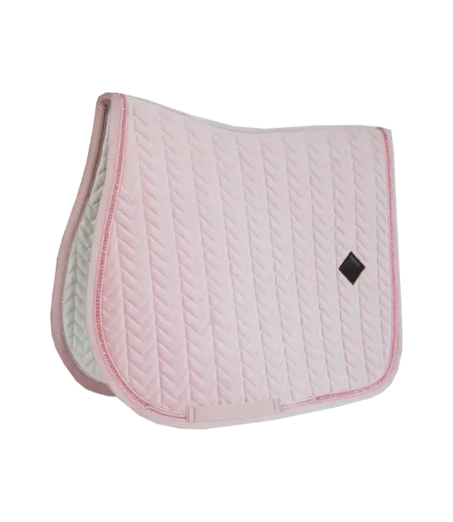 Kentucky Horsewear Tapis de Selle Velvet Pearls Soft Rose Jumping