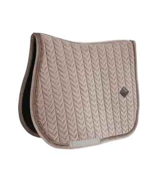 Kentucky Horsewear Saddle Pad Beige Velvet Pearls Jumping