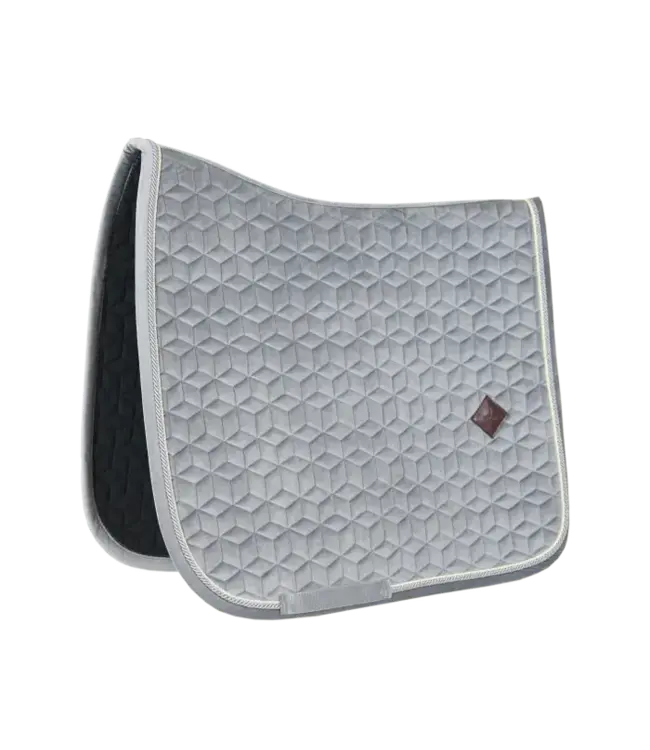 Kentucky Horsewear Saddle Pad Basic Grey Velvet Dressage