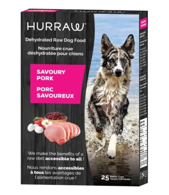 HURRAW Nourriture Crue Déshydratée Porc Savoureux