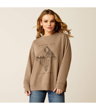 Ariat Sweatshirt Western Days Oversized Dark Khaki