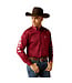 Ariat Chemise Team Logo Twill Classic Fit Dark Red