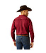 Ariat Chemise Team Logo Twill Classic Fit Dark Red