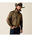 Ariat Team Logo Twill Classic Fit Dark Olive Shirt