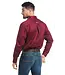 Ariat Team Logo Twill Classic Fit Burgundy Shirt