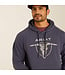 Ariat Southwestern Longhorn Hoodie Odyssey Grey