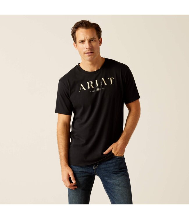 Ariat B&W Logo Athletic Black T-Shirt