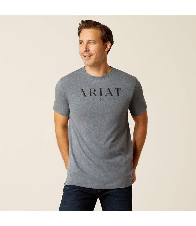 Ariat Chandail à Manches Courtes B&W Logo Athletic Heather