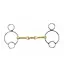 Shires Equestrian Mors Universel Brass double brisure