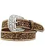 Ariat Ceinture pour Femme en Cuir Tooled Studded Brun