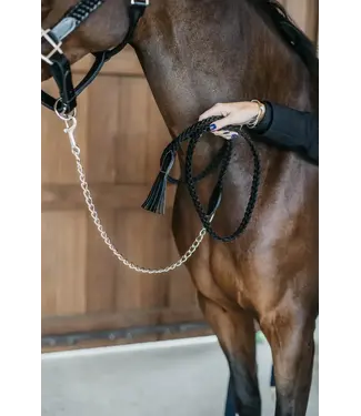 Dy'on Laisse en Cuir Plaited avec Chaîne