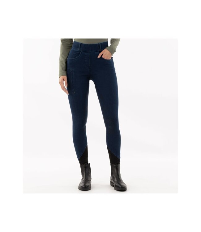 BR Equestrian Riding Tights Blue Jeans Florence Silicone Seat