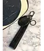 Tucker Tweed Equestrian Black leather Loop Keychain