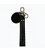 Tucker Tweed Equestrian Black leather Loop Keychain