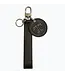 Tucker Tweed Equestrian Black leather Loop Keychain