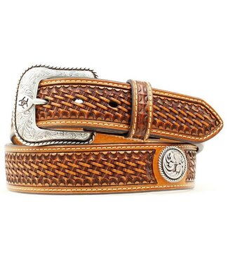 Ariat Basket Weave Western Tan Belt