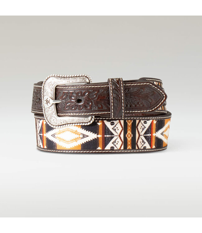Ariat Ceinture Western Brown Floral Inlay