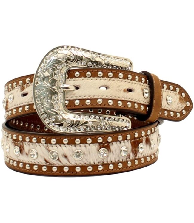 Nocona Ceinture Cowhide Crystal Studs