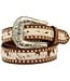 Nocona Calf Hair with Crystal Studs Western Belt