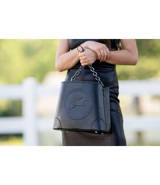 Tucker Tweed Equestrian Sac "The Shetland" petit format - Noir
