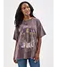 Wrangler Acid Wash Graphic Oversized Tee in Wild Fudge
