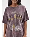 Wrangler Acid Wash Graphic Oversized Tee in Wild Fudge