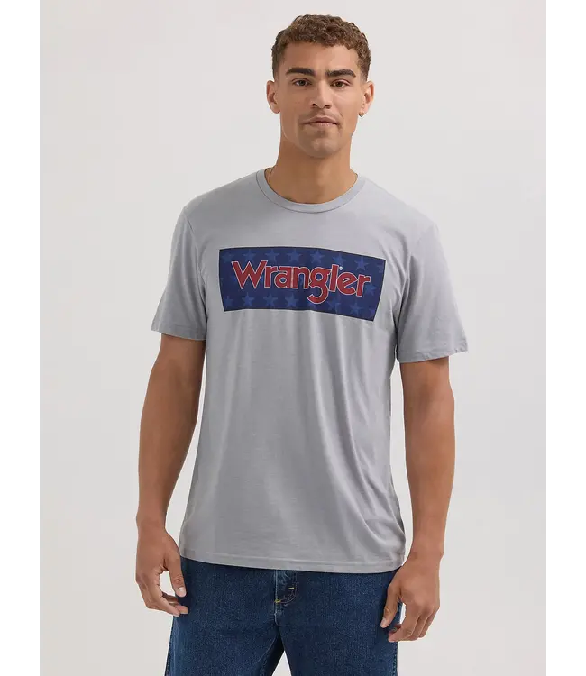 Wrangler Kabel Logo T-Shirt in Ultimate Gray Heather