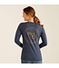 Ariat Chandail à Manches Longues Handcrafted Navy Heather