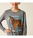Ariat Chandail à Manches Longues Champion Pony Heather Grey