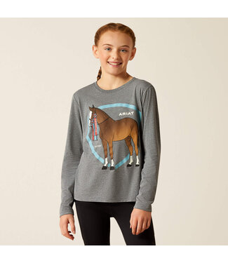 Ariat Chandail à Manches Longues Champion Pony Heather Grey