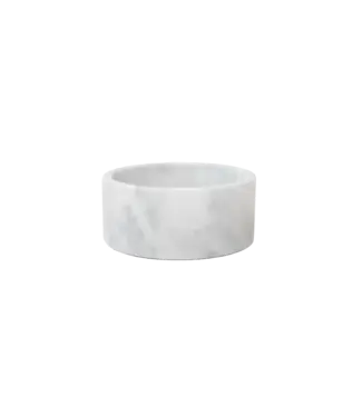 Kentucky Dogwear Bol d'Alimentation en Marbre Véritable Blanc