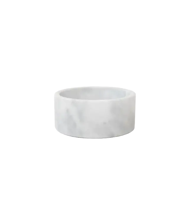 Kentucky Dogwear Bol d'Alimentation en Marbre Véritable Blanc
