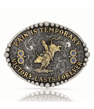 Montana Silversmiths Boucle de Ceinture Pain is Temporary Bull Riding