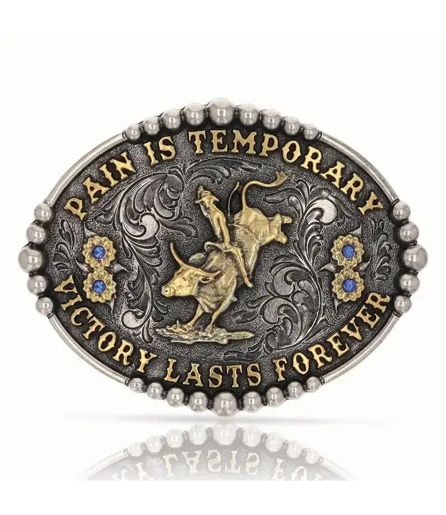 Montana Silversmiths Boucle de Ceinture Pain is Temporary Bull Riding