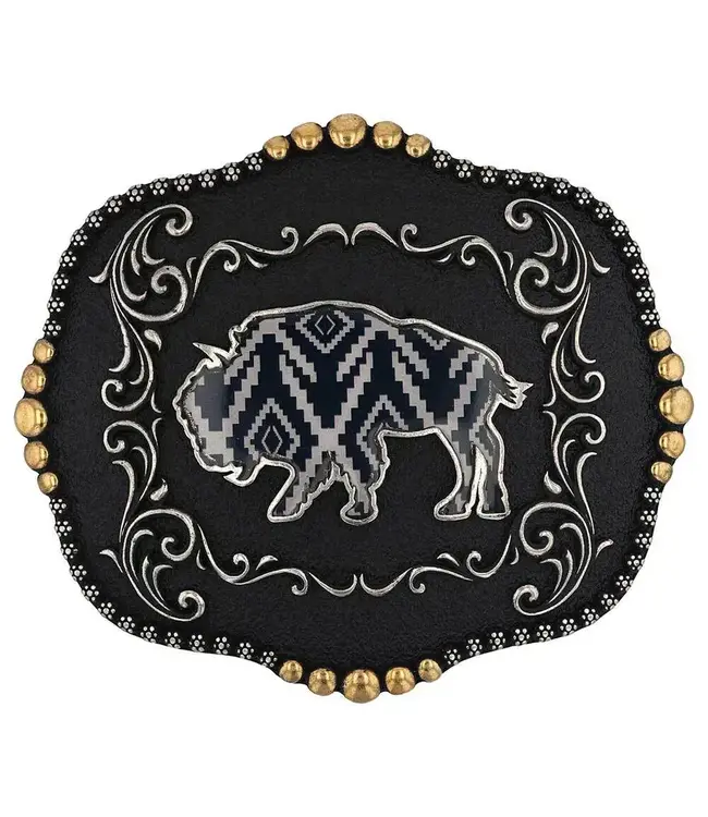 Montana Silversmiths Midnight Buffalo Attitude Buckle
