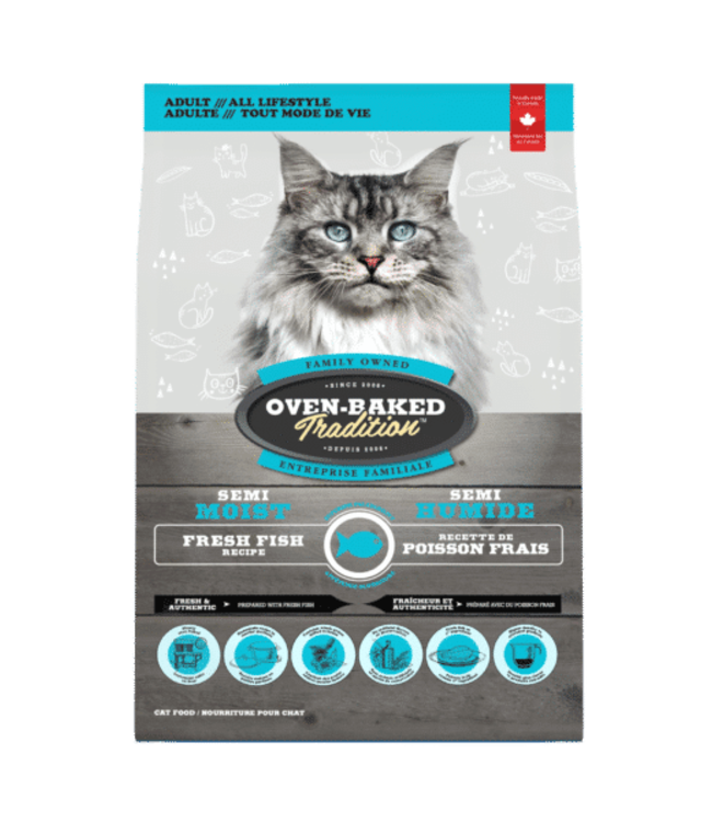 Oven-Baked Tradition Recette Semi-Humide au Poisson pour Chat