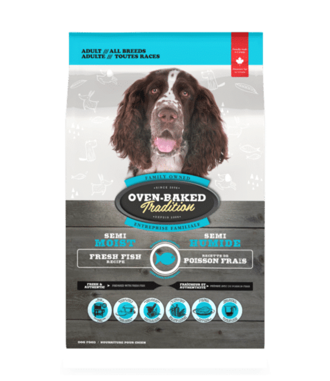 Oven-Baked Tradition Semi-Moist Fish Food for Adult Dogs