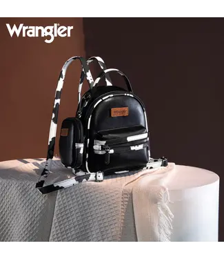 Wrangler Cow Print Trimmed Mini Back Pack