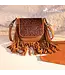 MONTANA WEST Sacoche Leather Tooled Collection Fringe Crossbody Chesnut