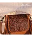 MONTANA WEST Sacoche Leather Tooled Collection Fringe Crossbody Chesnut
