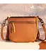MONTANA WEST Genuine Leather Tooled Fringe Chesnut Crossbody