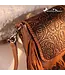 MONTANA WEST Sacoche Leather Tooled Collection Fringe Crossbody Chesnut
