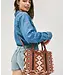 Wrangler Southwestern Print Dark Brown Small Canvas Tote / Crossbody